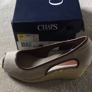 Chaps Brown Peep Toe Shoes